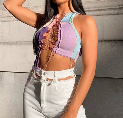 Siren Lace Up Crop