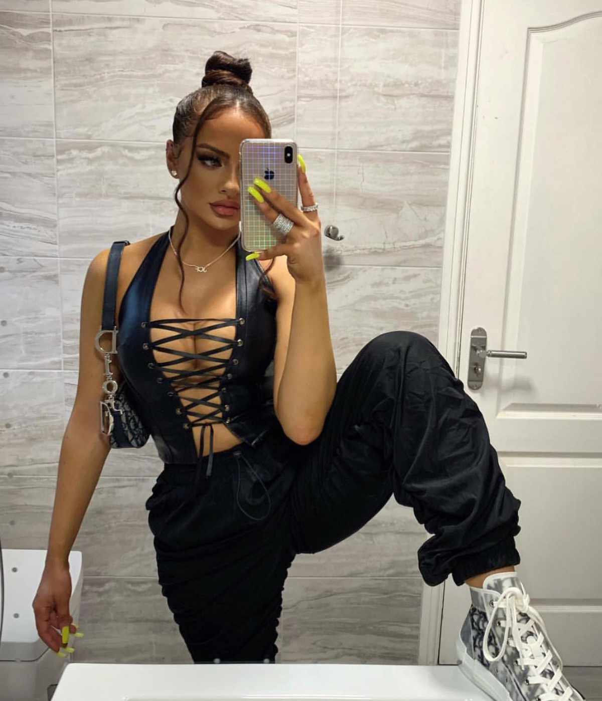 Trouble Lace Up Top