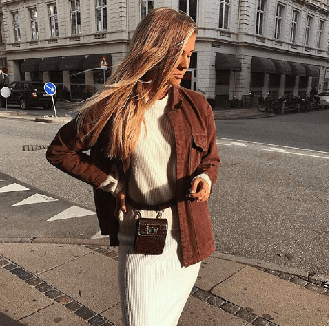 THE SOFIA BELT BAG - BROWN CROC