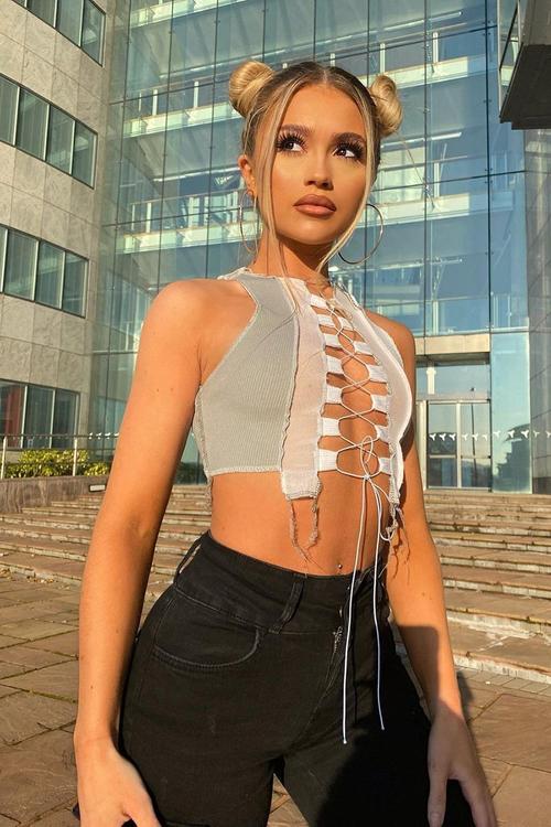Tokyo Lace Up Crop