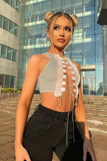 Tokyo Lace Up Crop