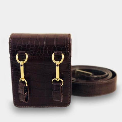 THE SOFIA BELT BAG - BROWN CROC