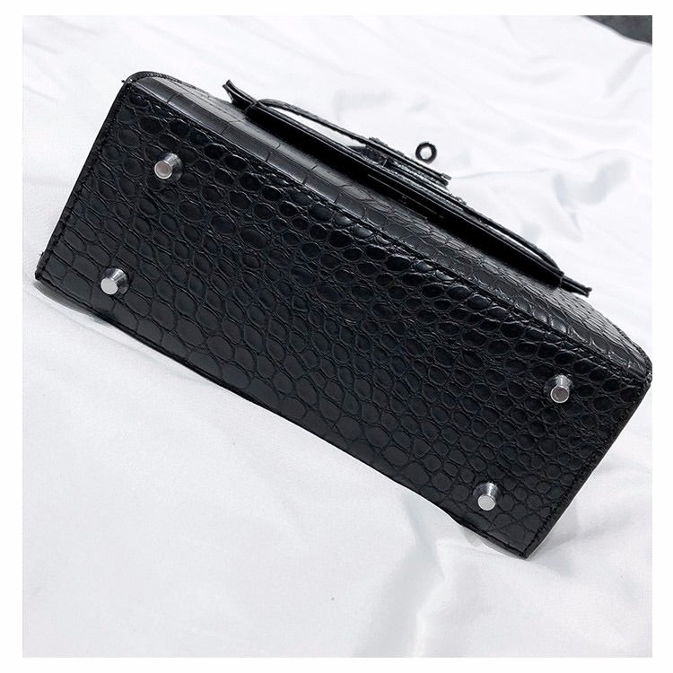 MINI CROC BLACK BAG