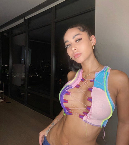 Siren Lace Up Crop