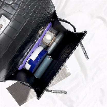 MINI CROC BLACK BAG